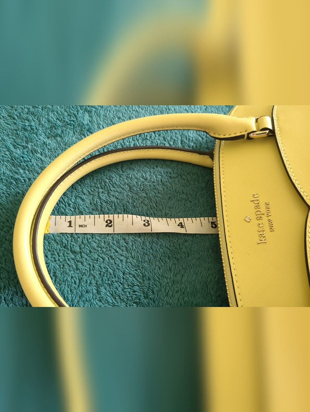 Kate Spade Payton Medium Dome Satchel in a yellow Frosty Lime - Picture 14 of 15